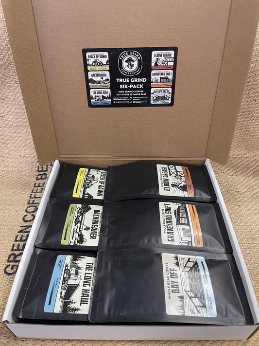 True Grind Six Pack sampler pack box.