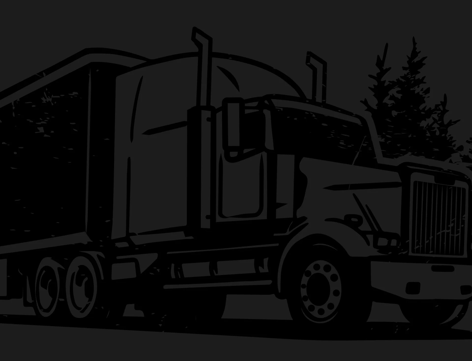 Illustration of a semi truck used in The Long Haul product label.