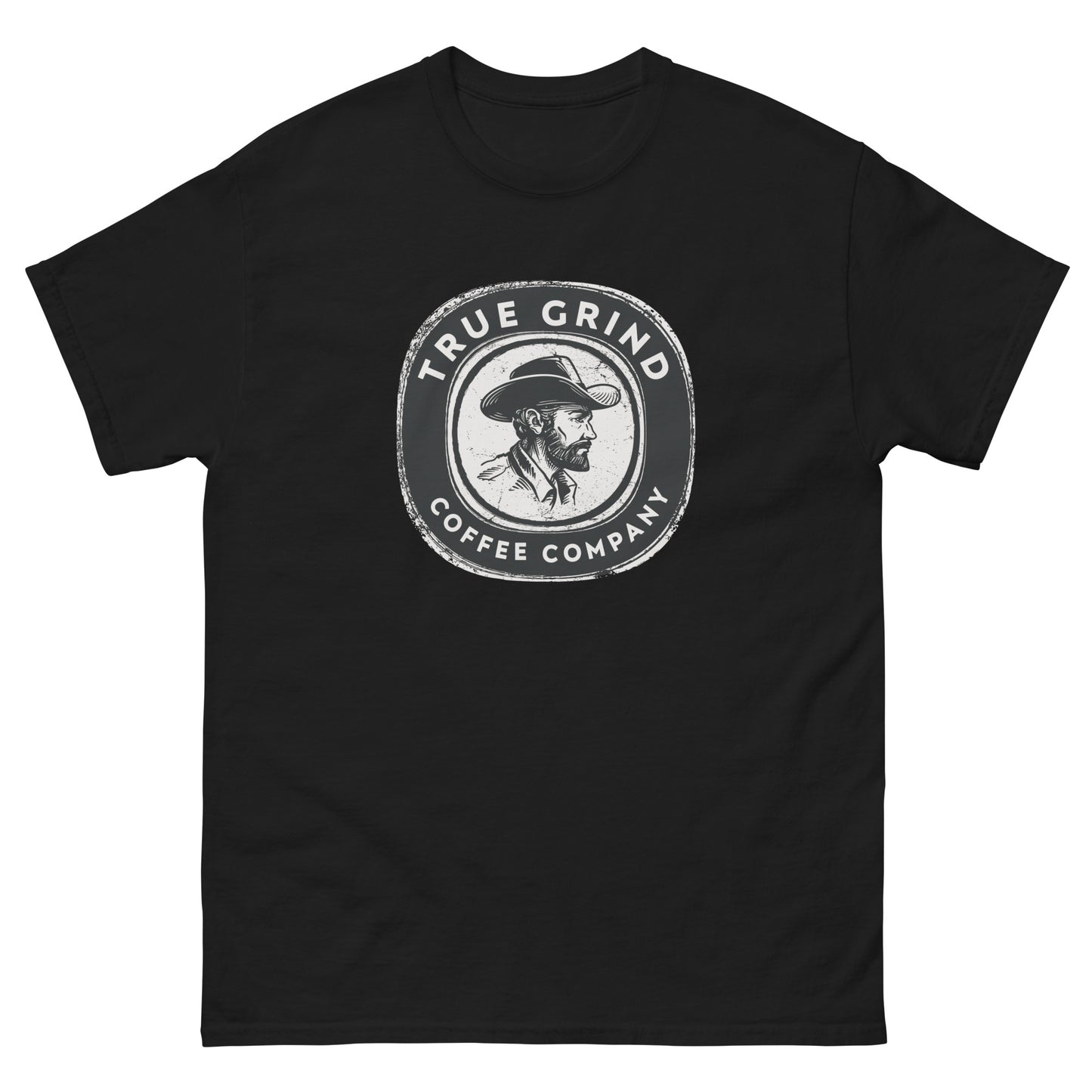 Unisex classic tee featuring True Grind Coffee Co logo