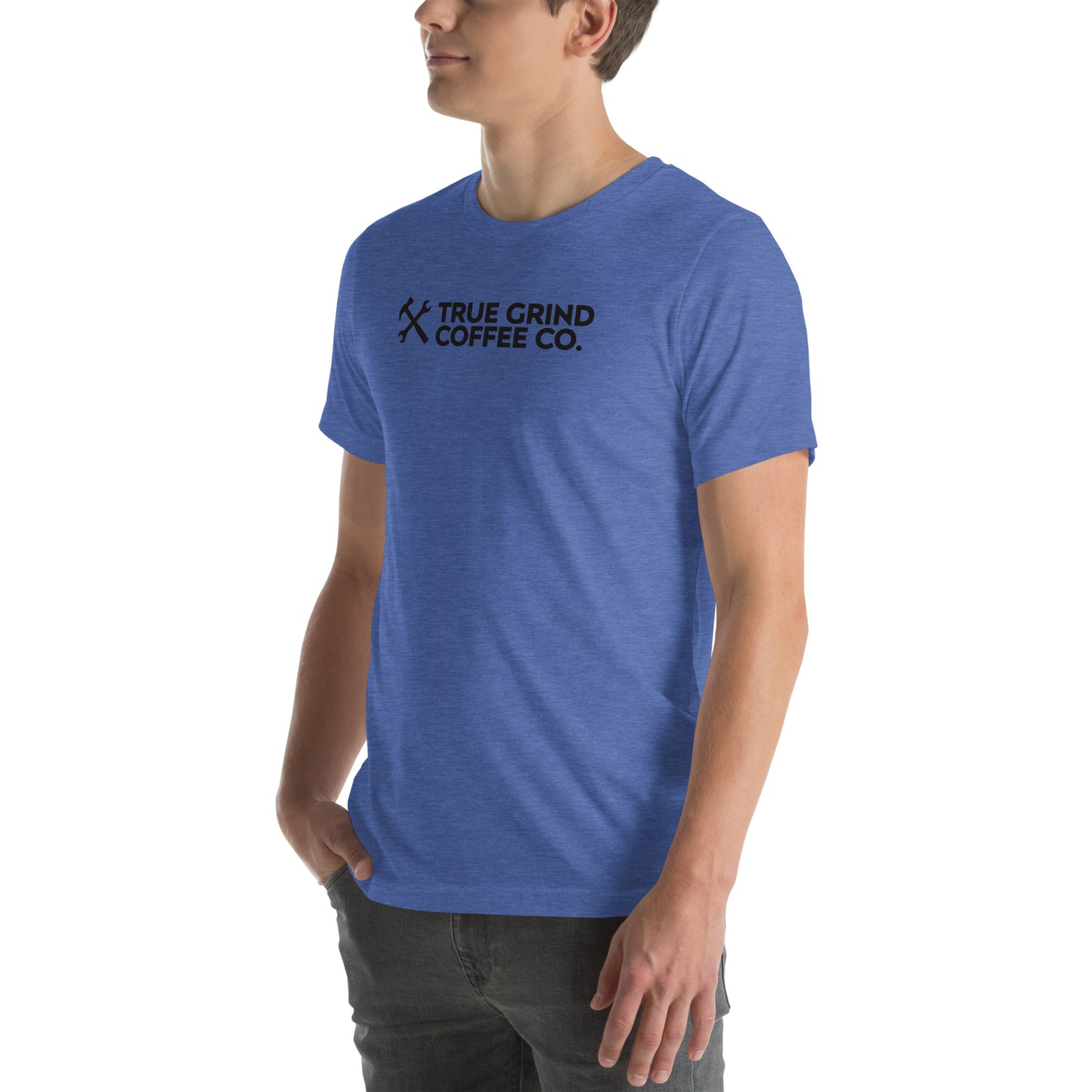 Unisex t-shirt featuring True Grind Coffee Co logo