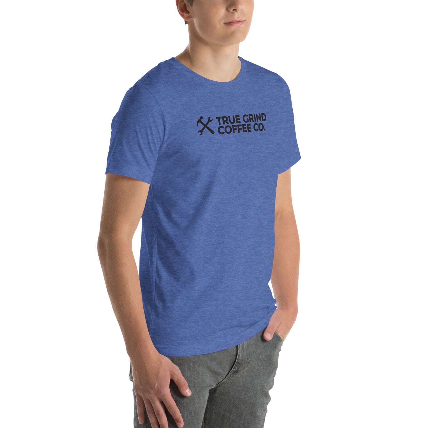 Unisex t-shirt featuring True Grind Coffee Co logo