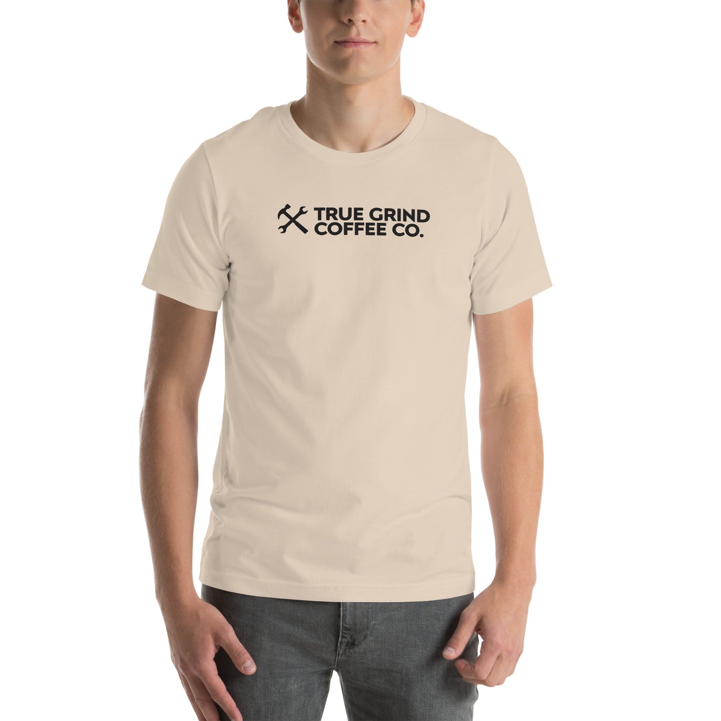 Unisex t-shirt featuring True Grind Coffee Co logo