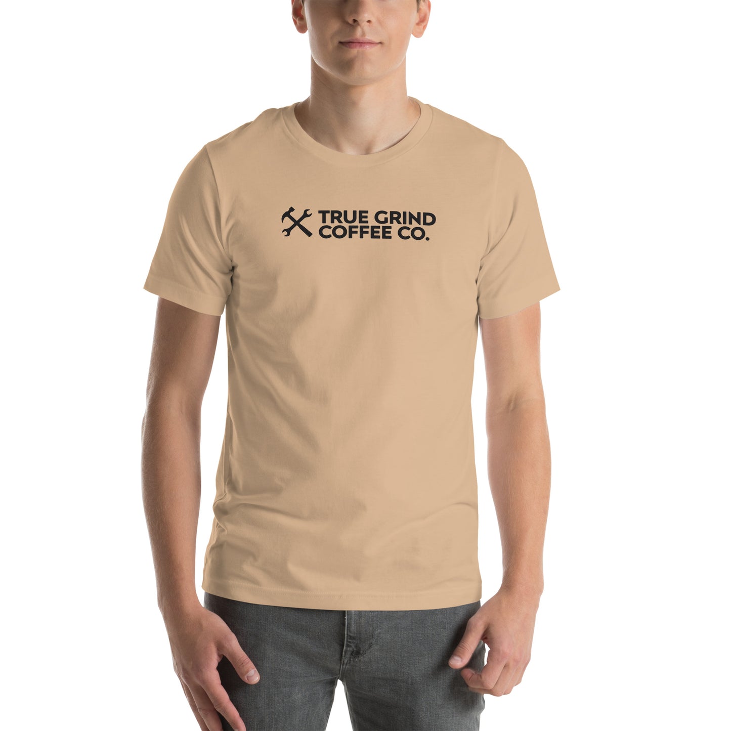 Unisex t-shirt featuring True Grind Coffee Co logo